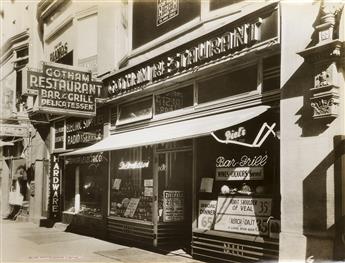 (NEW YORK CITY BARS & TAVERNS) A gigantic salesmans sample album, featuring 32 large-format photographs of post-prohibition drinking h
